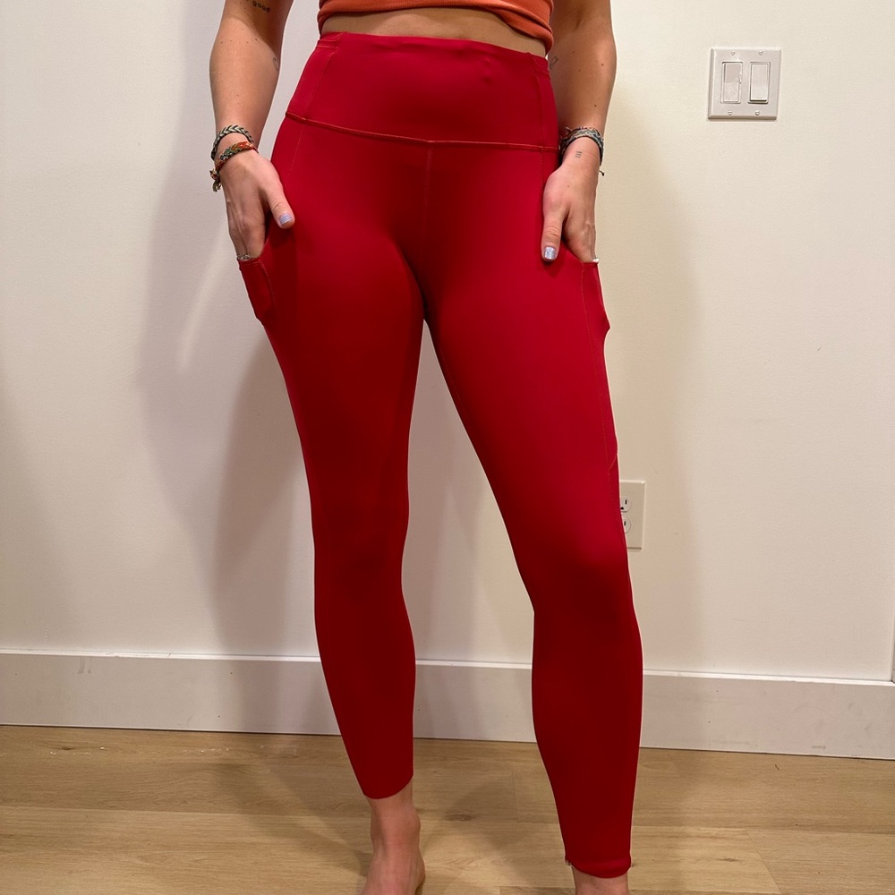 lululemon red fast and free leggings